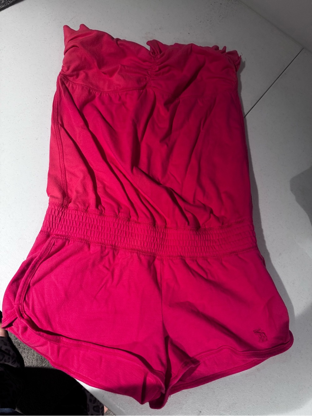Abercrombie Kids 2000s Hot Pink Strapless Romper XL Moose Y2K